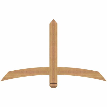 Ekena Millwork Bellingham Timber Gable Bracket, Western Red Cedar, 48"W x 28"H x 1 1/2"D x 3 1/2"F, 14/12 Pitch GBW048X28X0204BEL00SWR